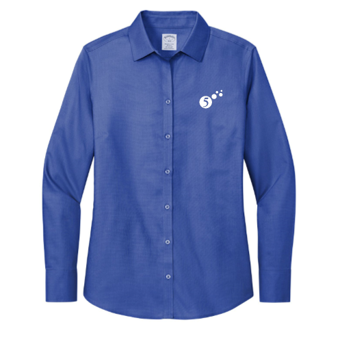 Energyby5 - Brooks Brothers Women's Wrinkle-Free Stretch Nailhead Shirt - Blue